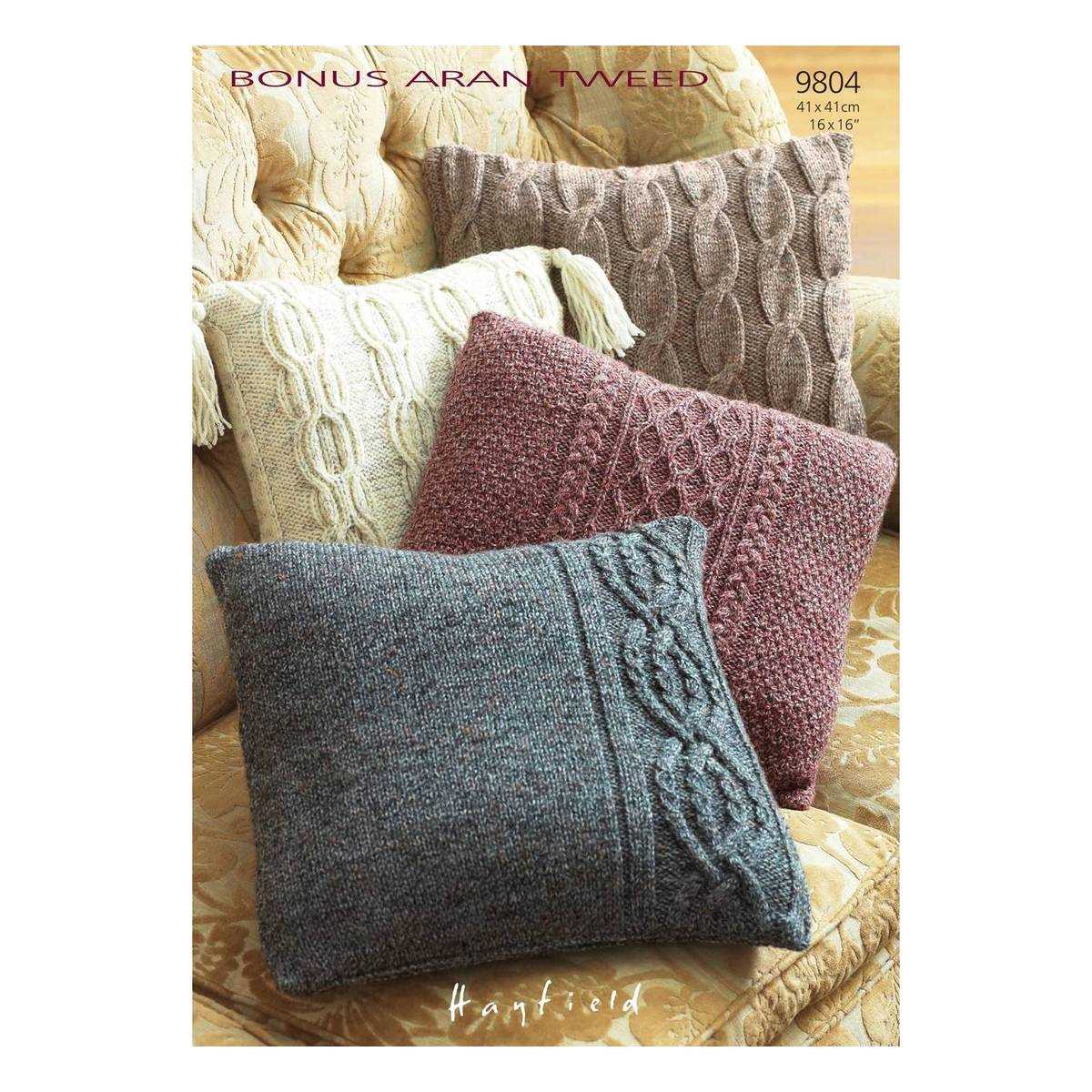 Aran cushion cover knitting patterns