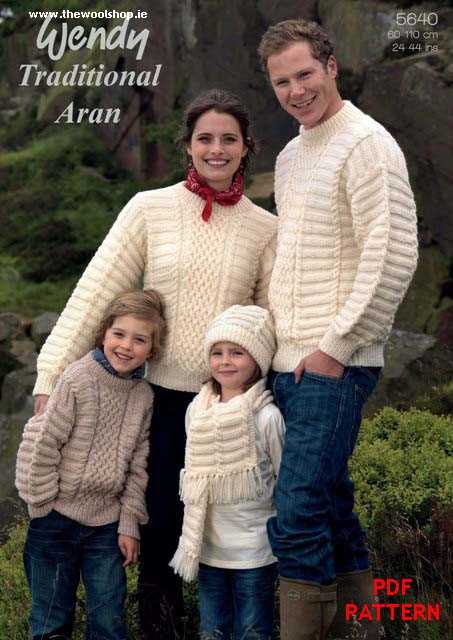 Aran wool knitting patterns free