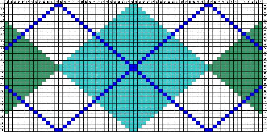 Argyle knitting pattern chart