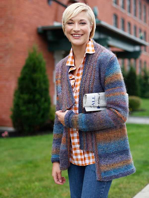 Asymmetrical cardigan knitting pattern