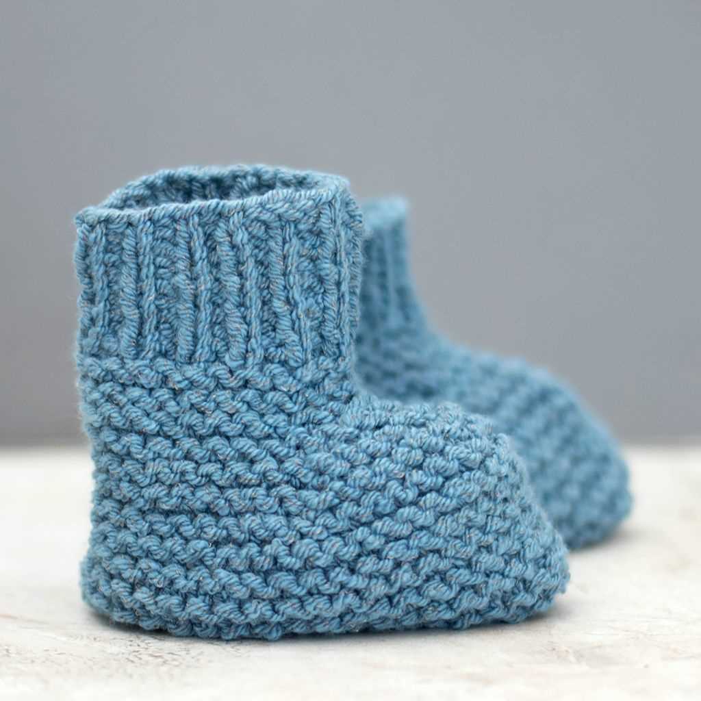 Baby booties knitting pattern for beginners