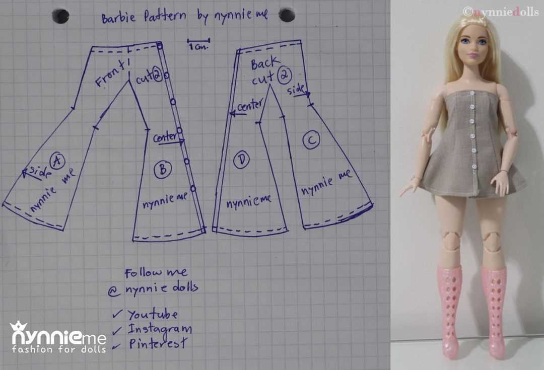 Free printable knitting patterns for Barbie dolls