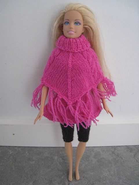 Barbie poncho knitting pattern