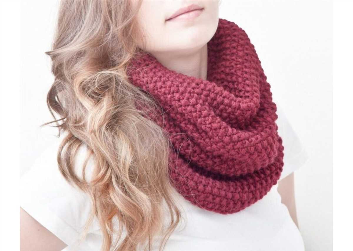 Basic knit infinity scarf pattern