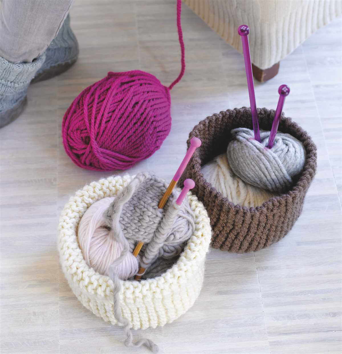 Basket loop knitting pattern