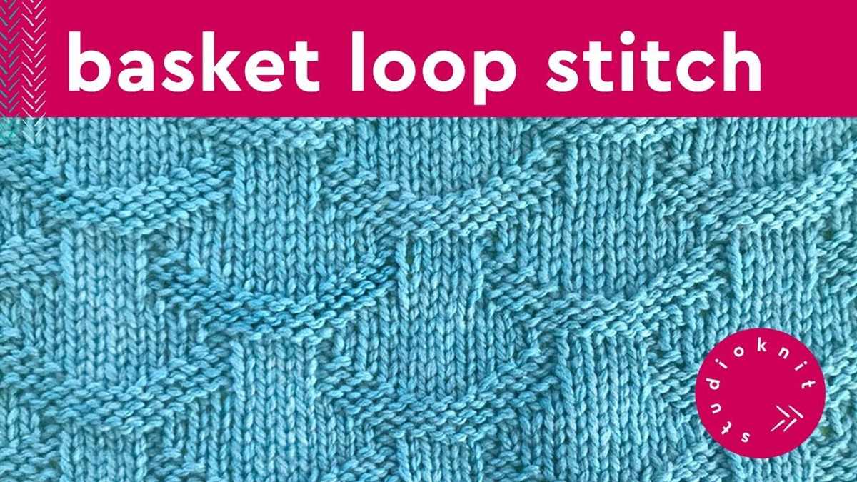Basket loop knitting pattern