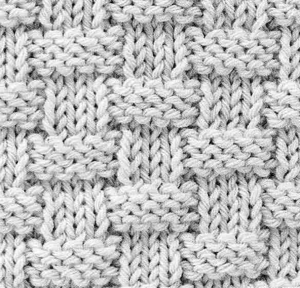 Basket weave knit pillow pattern