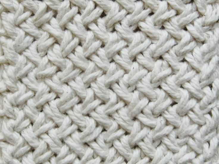 Basket weave knit pillow pattern