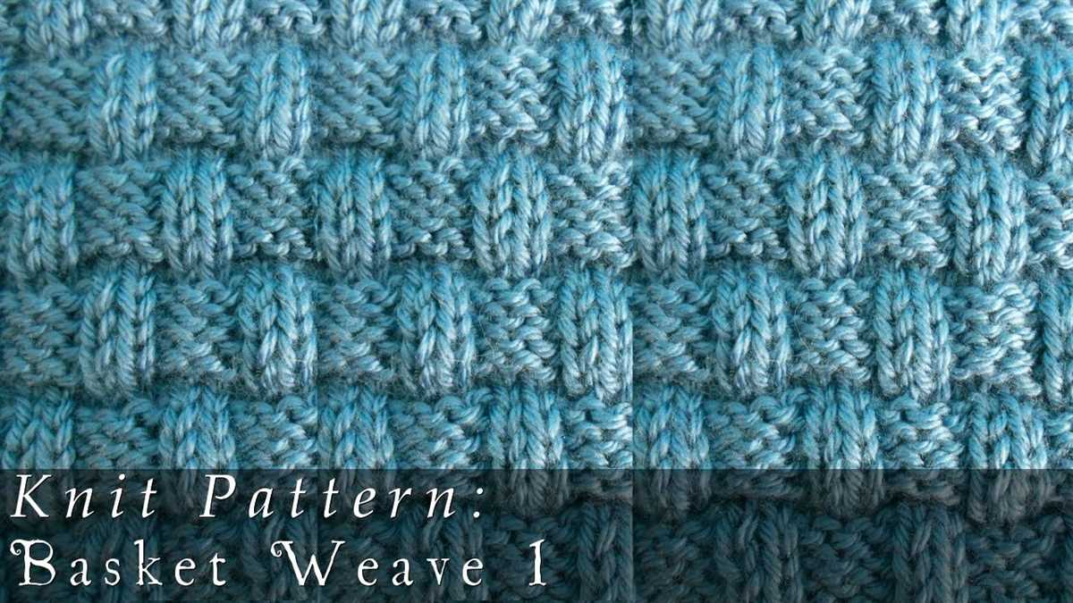 Basket weave pattern knitting