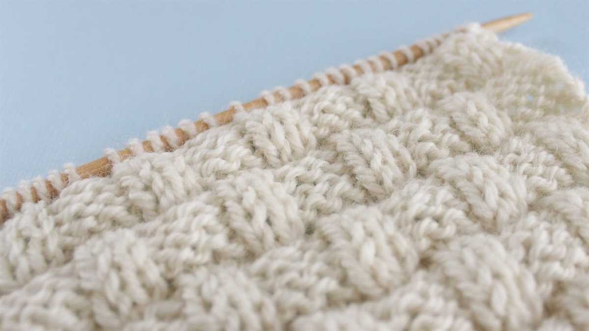 Basket weave pattern knitting