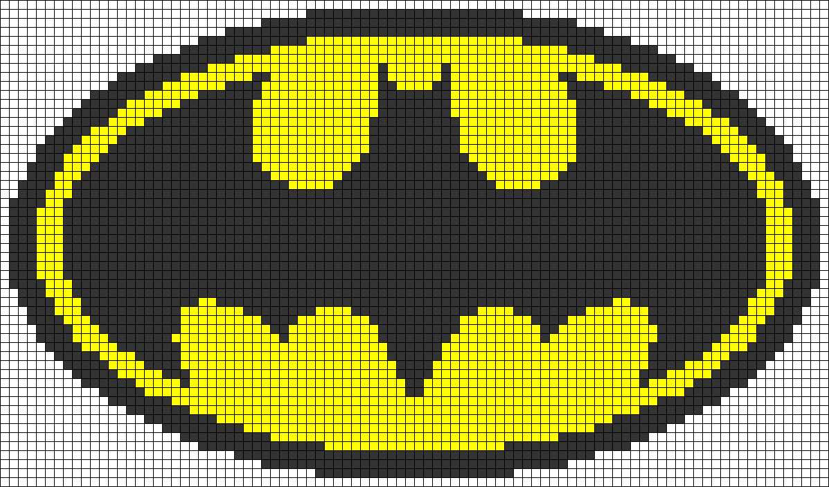 Batman logo knitting pattern