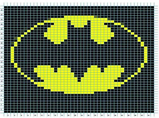 Batman logo knitting pattern