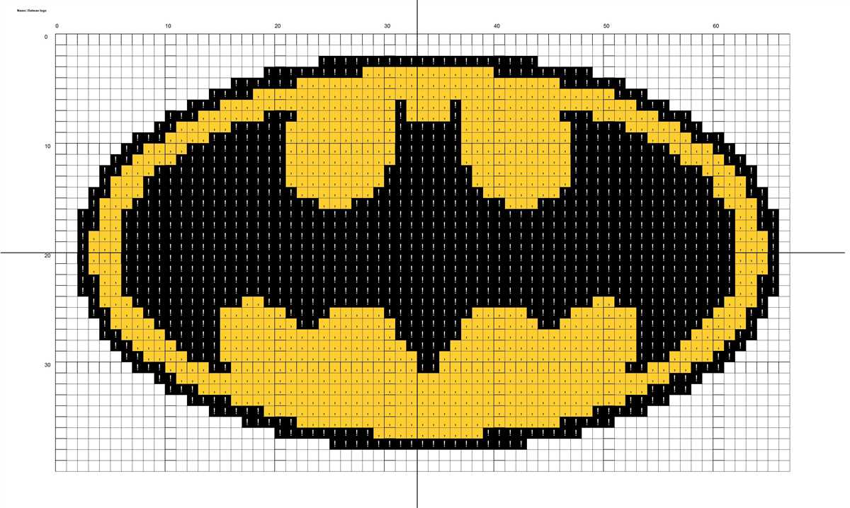 Batman logo knitting pattern