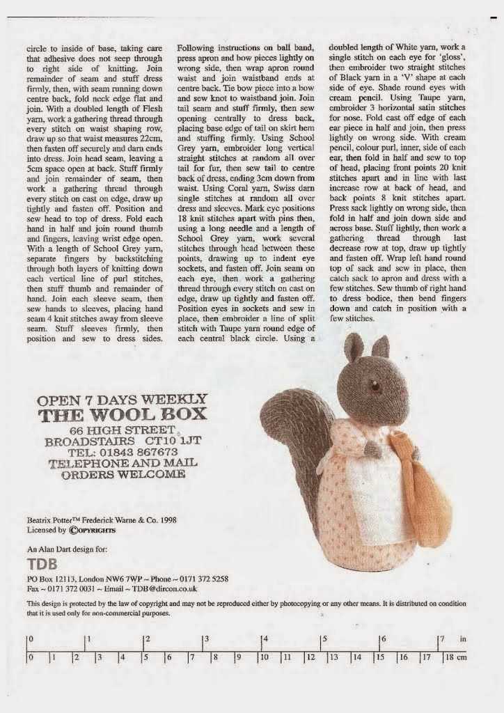 Beatrix potter nursery collection knitting patterns