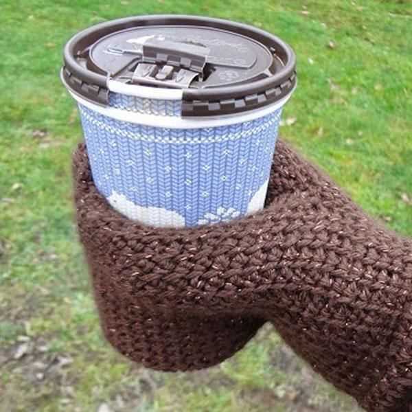 Beer cozy mitten knitting pattern