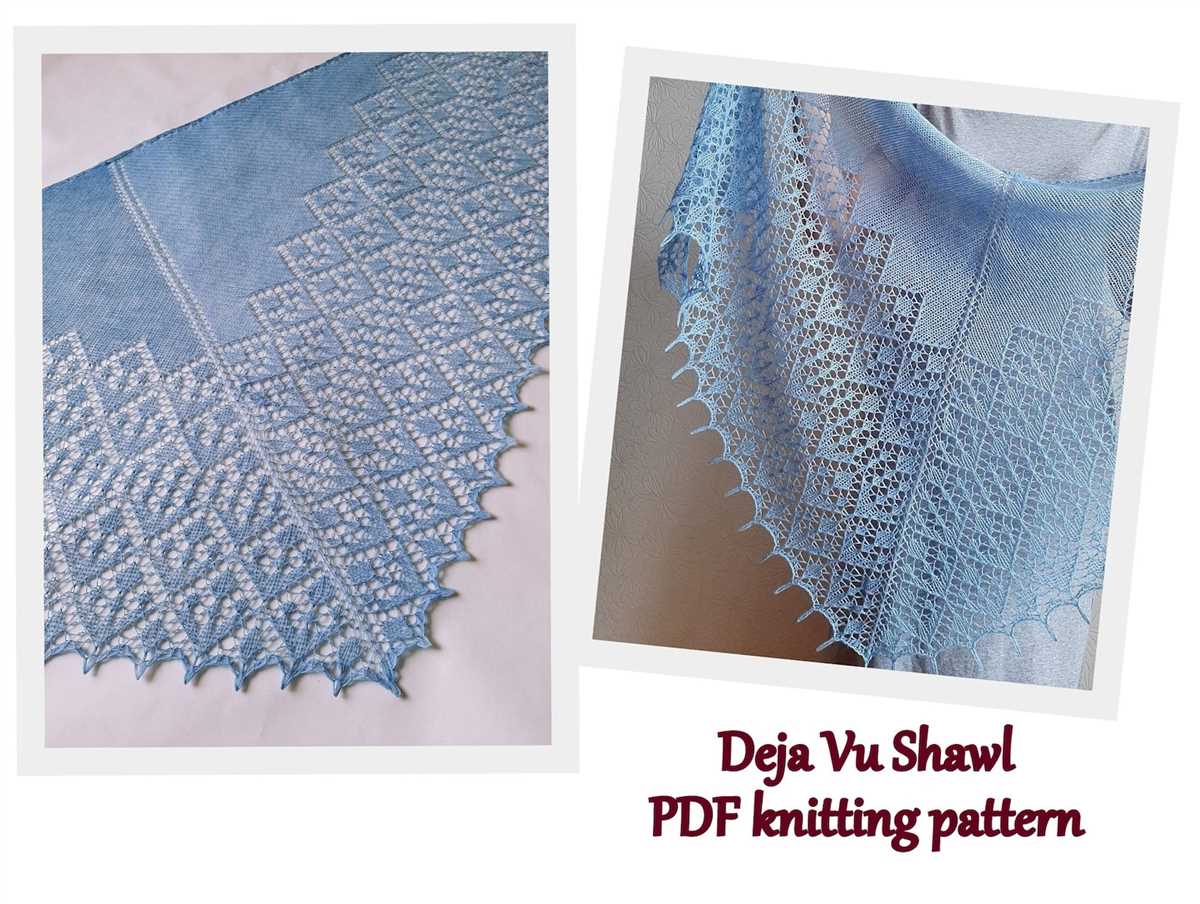 Beginner knit triangle shawl pattern