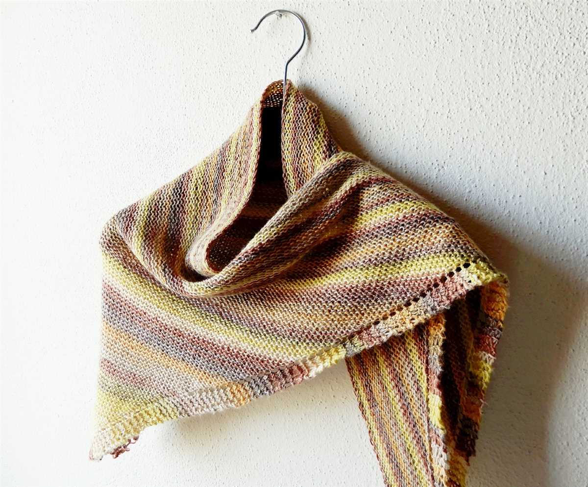 Beginner knit triangle shawl pattern