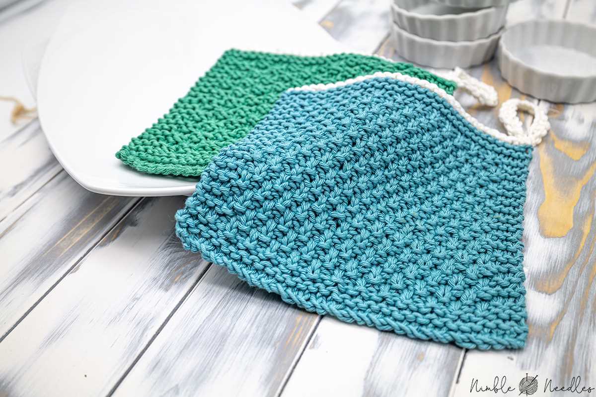Beginner easy knit dishcloth pattern