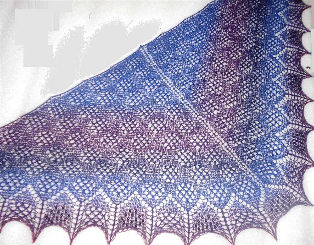 Beginner knit triangle shawl pattern