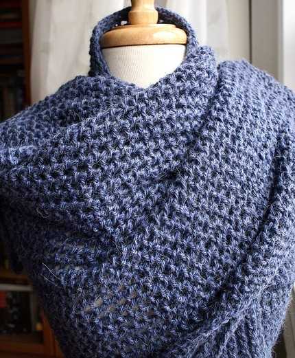 Beginner shawl knitting pattern