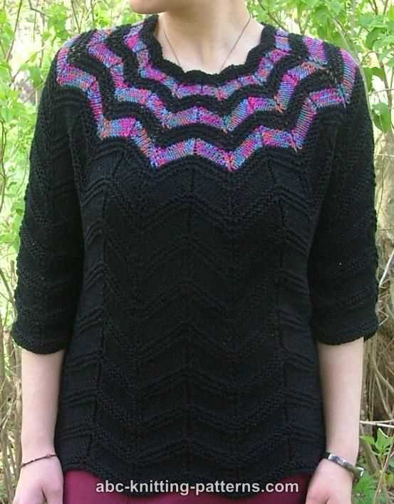Beginner sweater knitting pattern