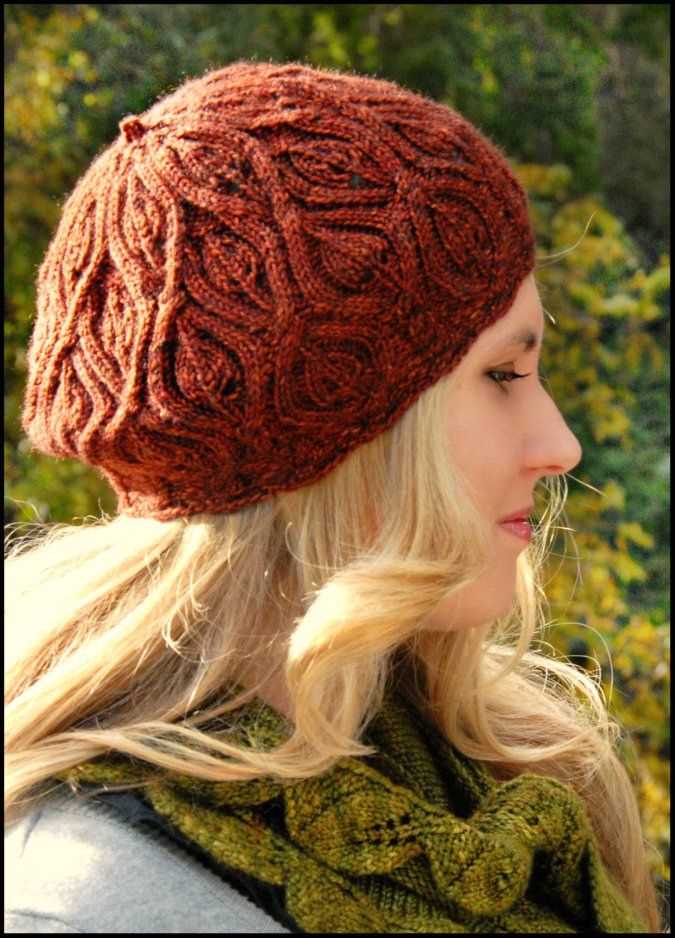 Beret pattern knitting