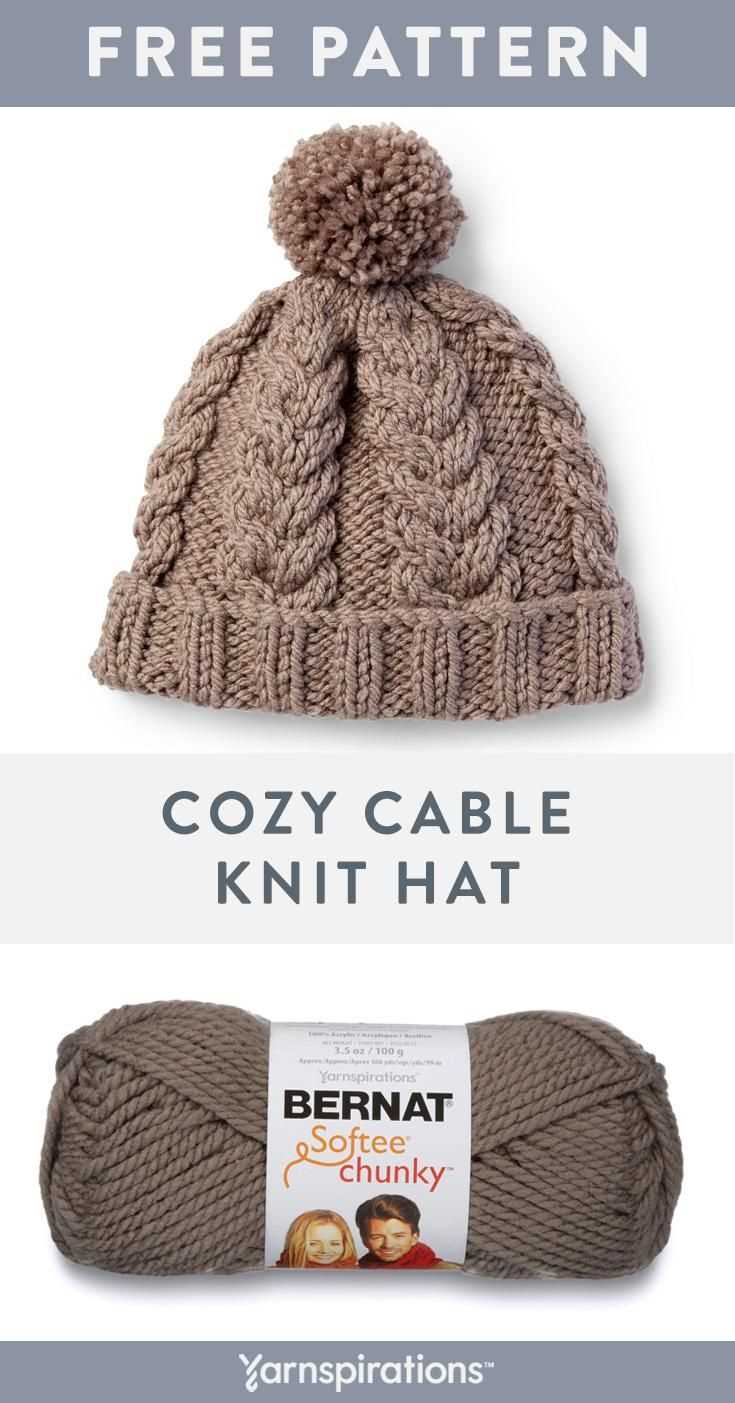 Bernat softee chunky knit hat pattern