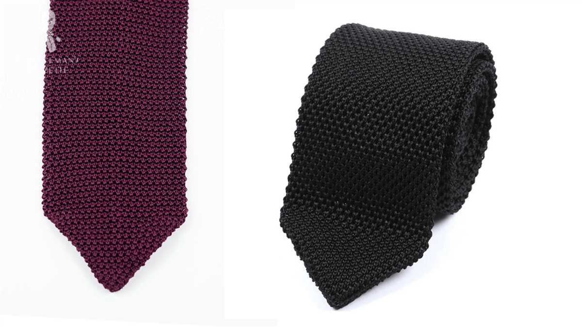 Bias knit tie pattern