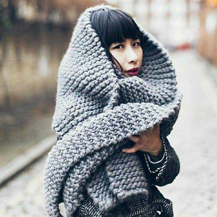 Big chunky scarf knit pattern