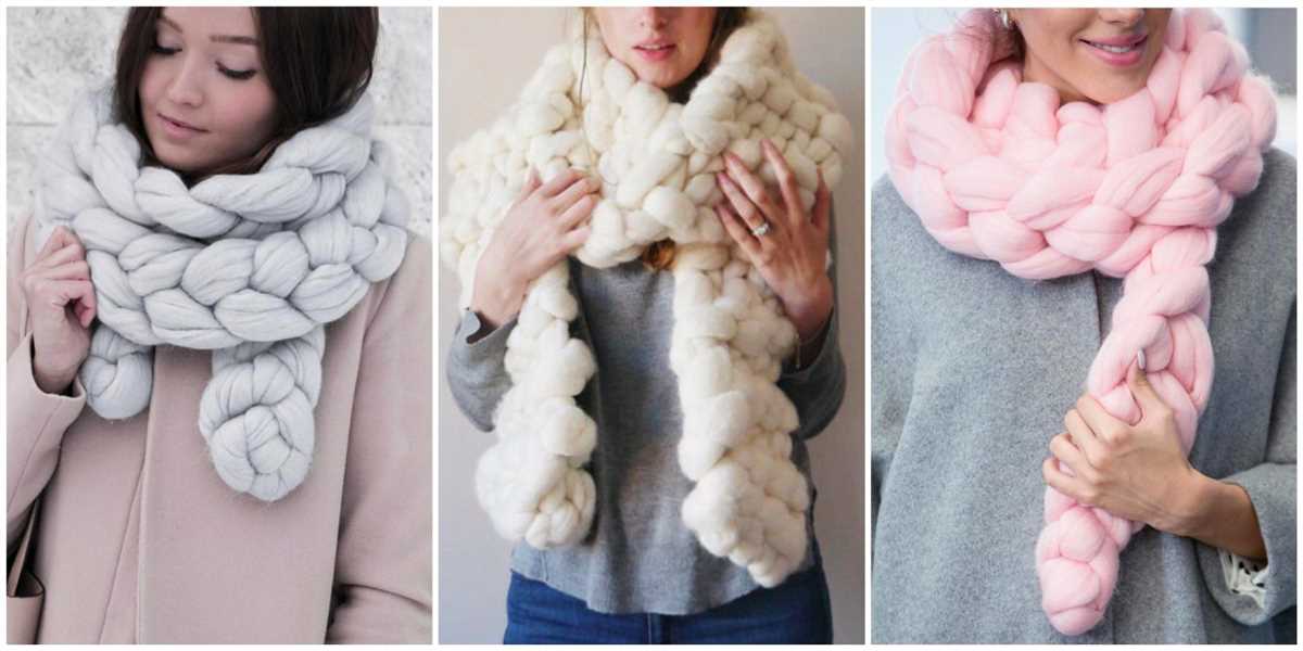 Big chunky scarf knit pattern