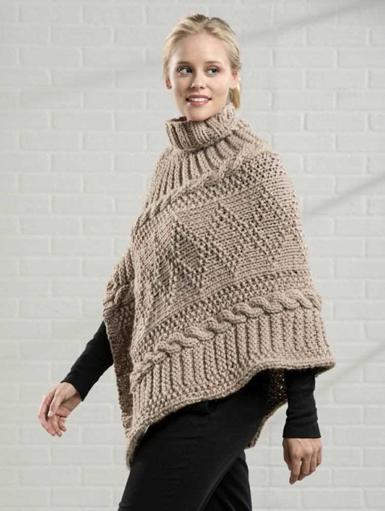 Blanket poncho knitting pattern