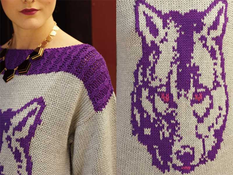 Boat neck knit sweater pattern