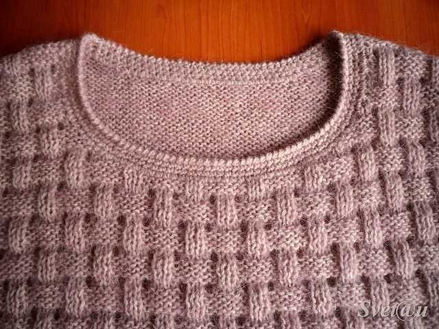 Boat neck knitting pattern