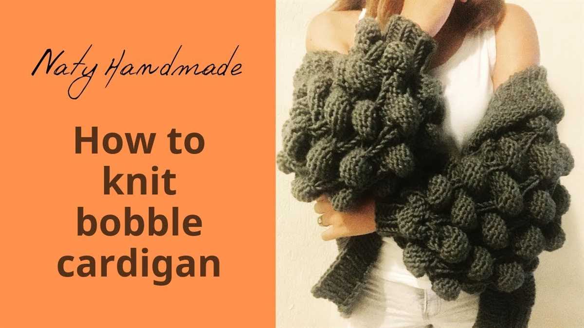 Bobble knit cardigan pattern
