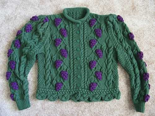 Bobble knit cardigan pattern