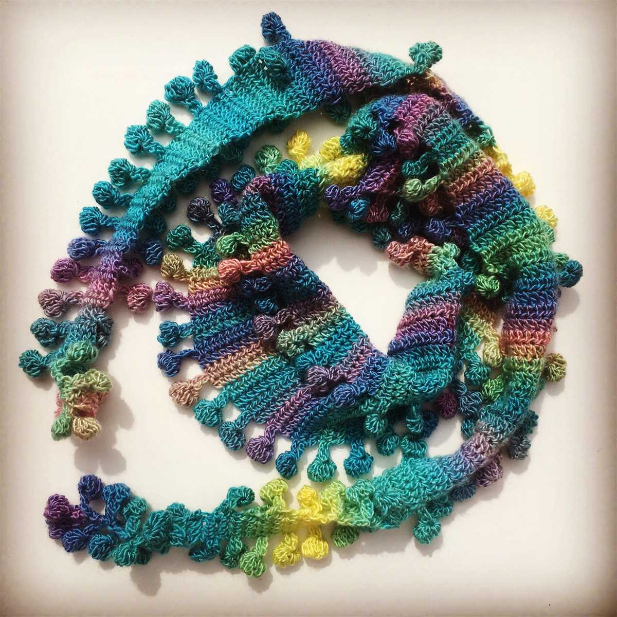 Bobble scarf knitting pattern
