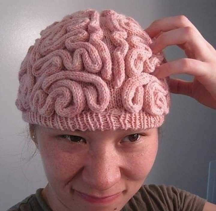 Brain beanie knitting pattern