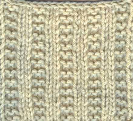 Broken rib knitting pattern