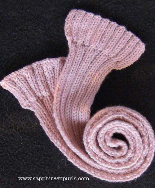 Broken rib scarf knitting pattern