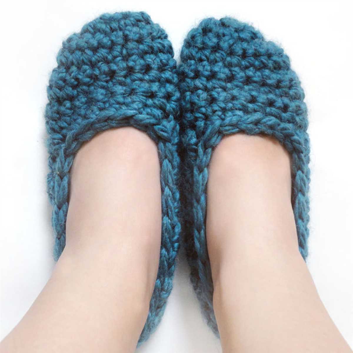 Bulky knit slippers pattern