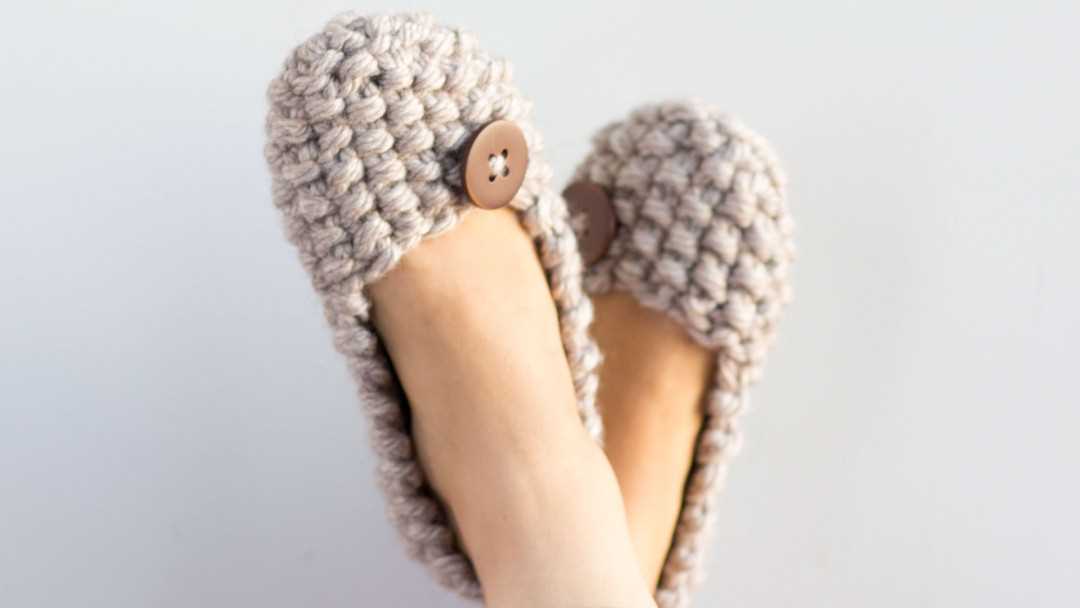 Bulky knit slippers pattern