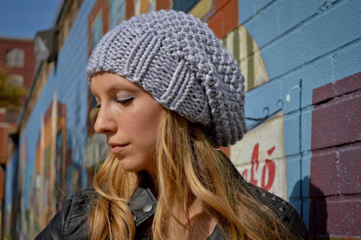 Chunky Knit Slouchy Hat Pattern - Stay Warm in Style Bulky yarn slouchy hat pattern knit