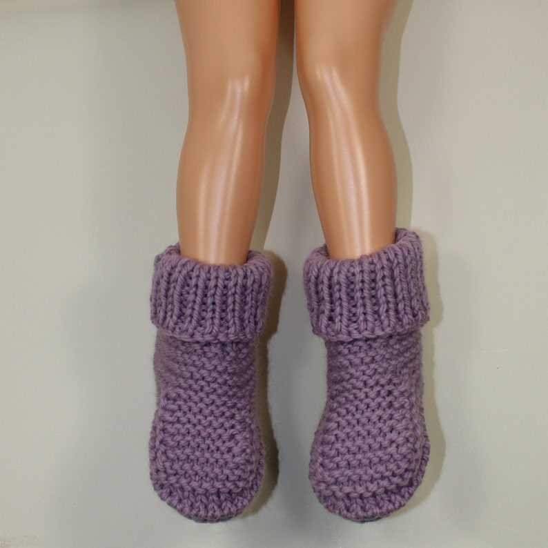 Bulky knit slippers pattern