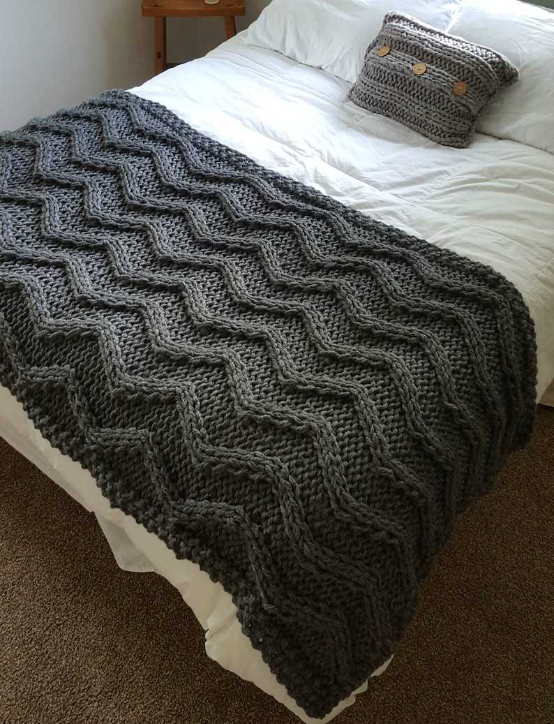 Bulky yarn blanket knit pattern