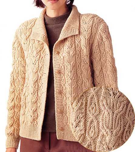 Cable cardigan knitting pattern free