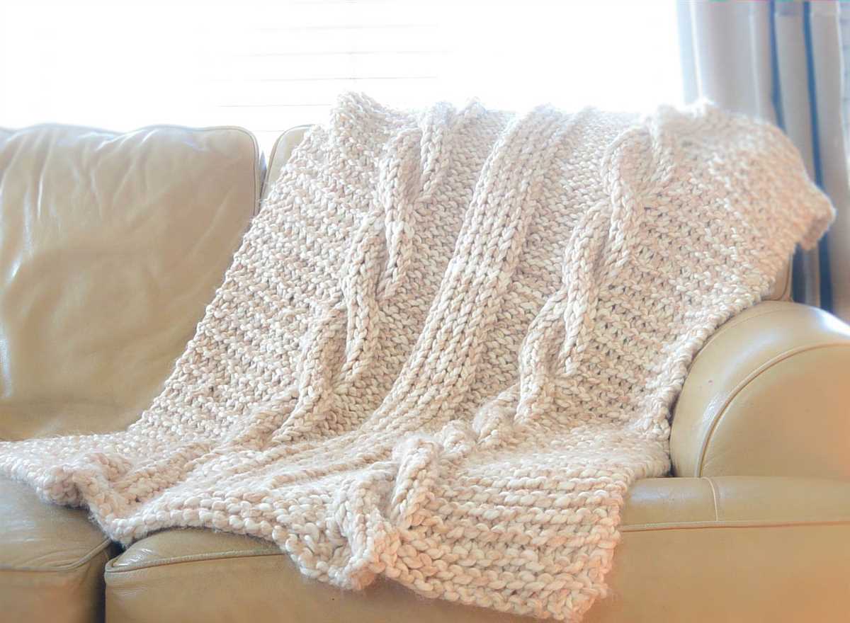 Cable knit afghan pattern