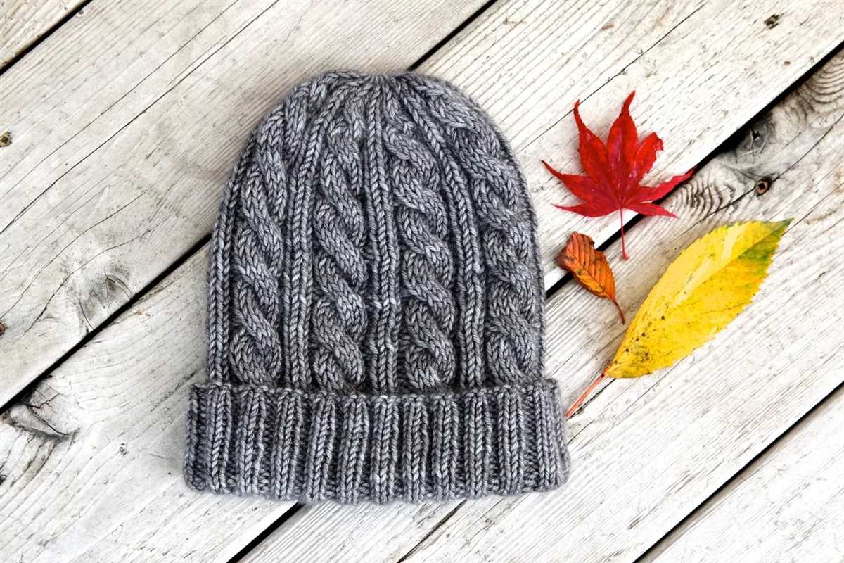 Cable knit beanie pattern