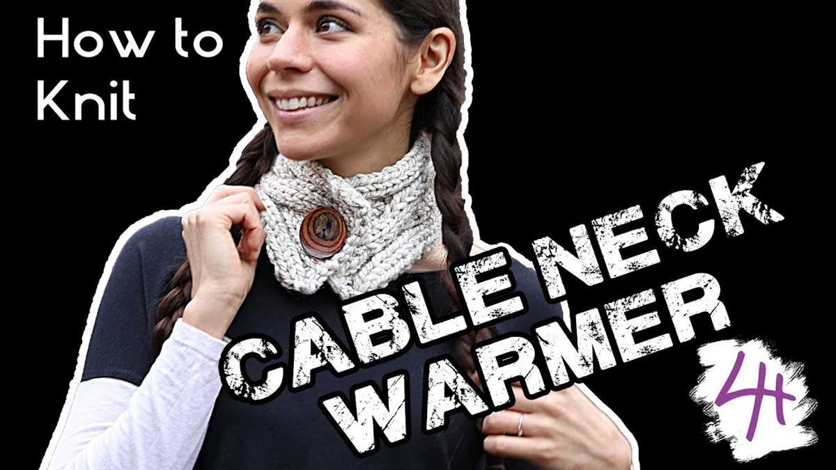 Cable knit neck warmer pattern