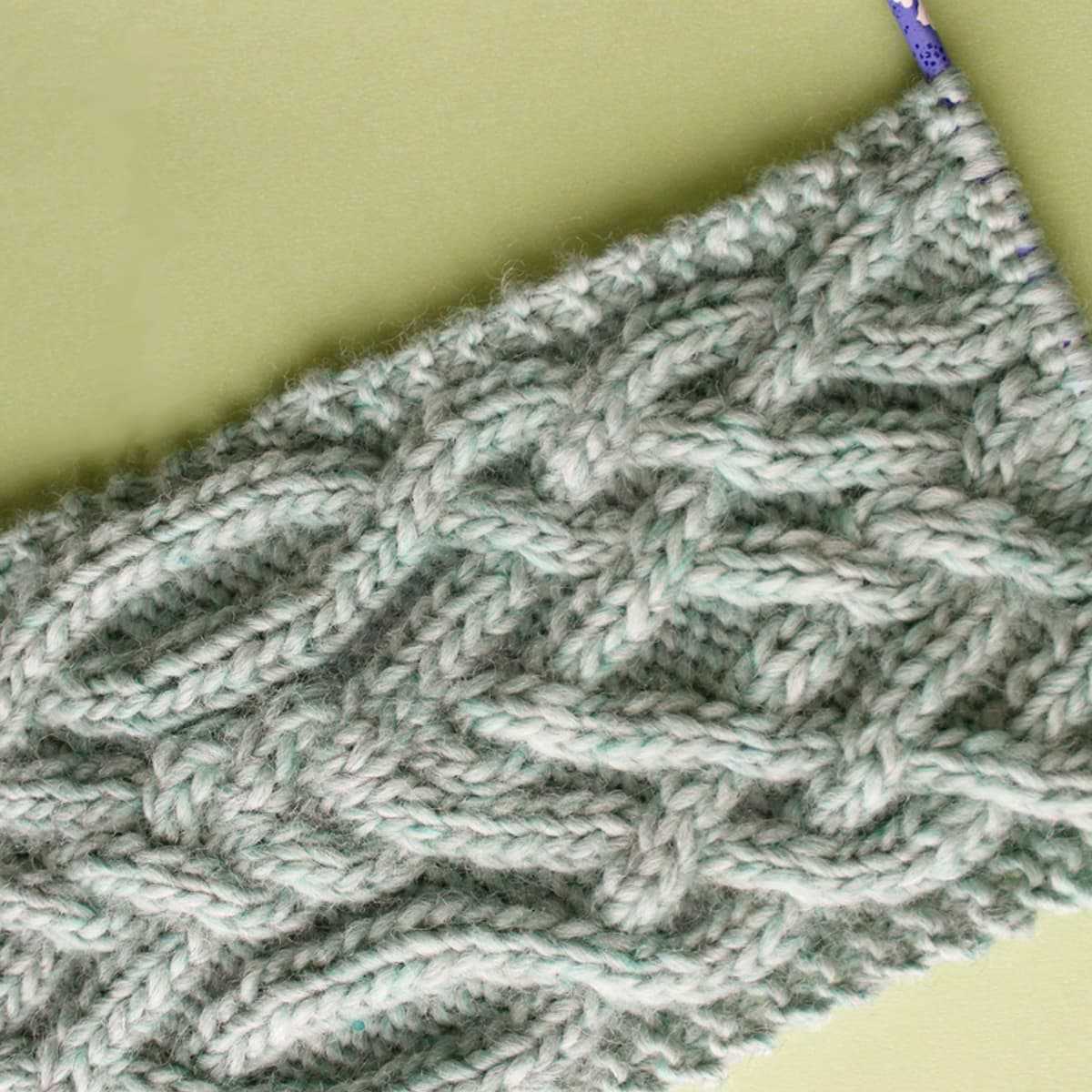 Cable knit pocket scarf pattern