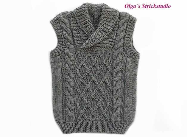 Cable vest knitting pattern